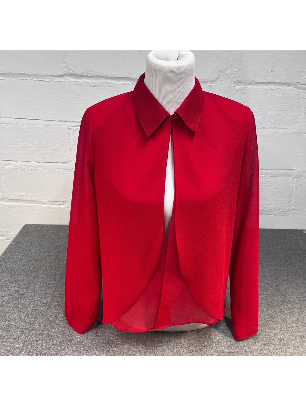 Vintage 90's i.c. Collection Women's Blouse, Red, Sexy Date Night, S/M